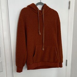 Cozy Burnt Orange fuzzy Sweater